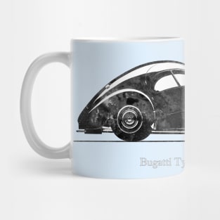 Bugatti Type 57 SC Atlantic 1936 - Black and White 01 Mug